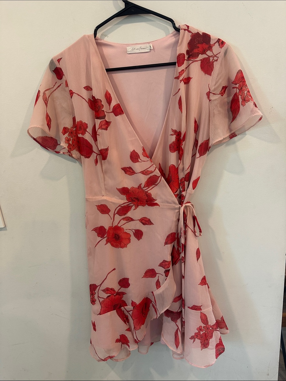 All In Favor Floral Wrap Dress